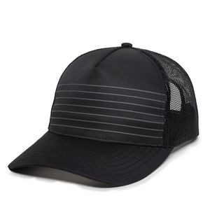 Outdoor Cap OC503M Printed Striped Structured Golf Cap with Leather Patch