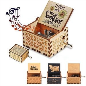 Handmade Wooden Hand Crank Music Box