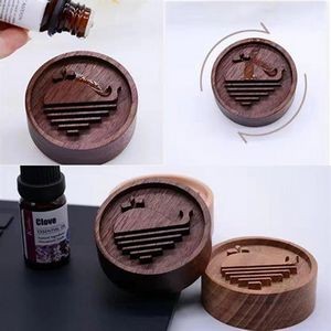 Wood Essential Oil Diffuse Aromatherapy Round Diffuser