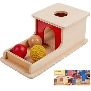 Object Permanence Box with Tray Three Balls