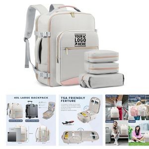 Flight Approved 40L Travel Personal Item Backpack Large TSA 17inch Business Laptop Luggage Daypack