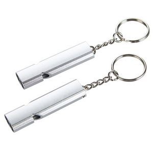 Survival Metal Whistle Key Ring Keychains