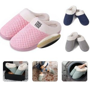 Womens Home Warm Memory Foam Anti-Slip Shoes Comfortable Bedroom Cotton Slippers