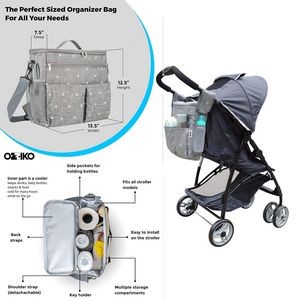 Diaper Bag Backpack Stroller Organizer