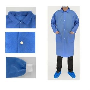 Disposable Non-woven Dust-proof Isolation Lab Coat