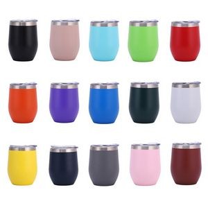10 oz Vacuum Insulated Stainless Steel Wine Goblet Tumbler