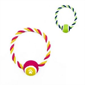 Circlet Rope Ring & Ball Pet Hoop Traning Toy