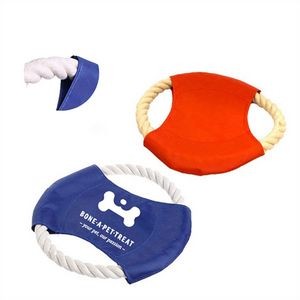 Canvas Fetch-It Dog Toy Pet Rope Frisbee