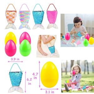 4 Pack Plastic Eggs and Cute Bag