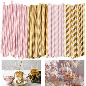 Printed Pattern Disposable Colorful Party Straw