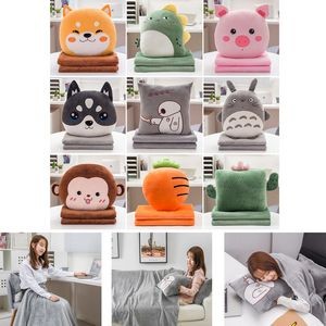 DIY Cute Animal Shpe Office Rest Pillow with Blanket