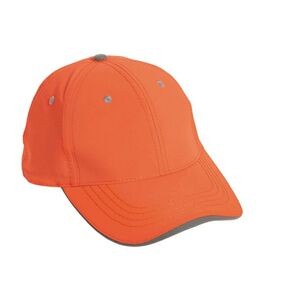 6 Panel 100% Polyester Neon W/ Reflective Tape Cap