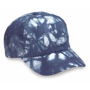 6 Panel Tie Dyed Washed Cotton Twill Cap