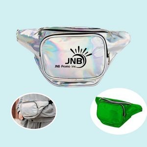 Vibrant Holographic Rave Fanny Pack for Festival Fun