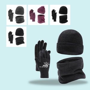 Cozy Polar Fleece Hat, Glove, and Pouch Trio