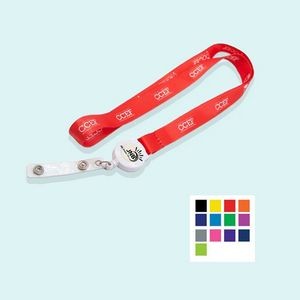 Custom Polyester Lanyard with Retractable Badge Reel