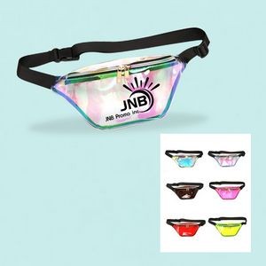 PVC Fanny Pack with Clear Laser Hologram Design