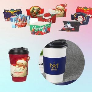 Disposable Double Layer Craft Paper Coffee Cup Sleeves Beverage Wrap