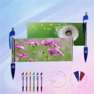 Click Ballpoint Pen in Colorful Design with Custom Banner