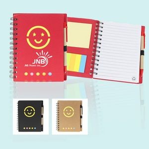 Cheerful Spiral Jotter with Pen Duo