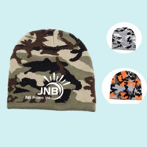 Stylish Acrylic Camouflage Board Knit Beanie for Outdoor Adventures