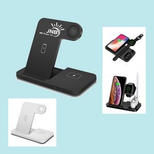 4-in-1 Qi-Certified 10W Fast Wireless Charger Stand