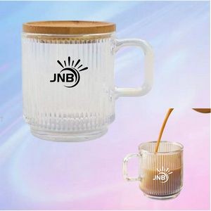 12.5oz Lid-Topped Iridescent Glass Coffee Mug