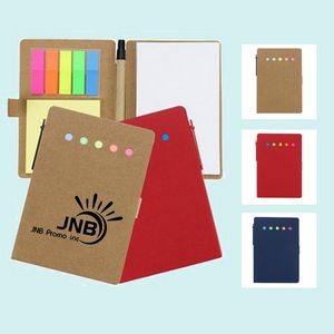 Artistic Notepad with Colorful Sticky Tabs
