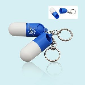 Keychain Capsule-shaped Pill Organizer