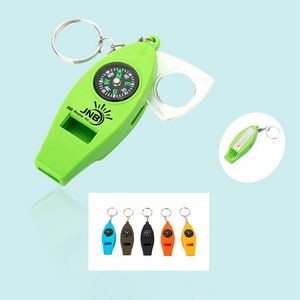 Survival Whistle Compass Key Chain