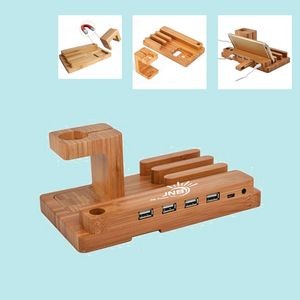 Wooden Charging Station for Multiple Devices