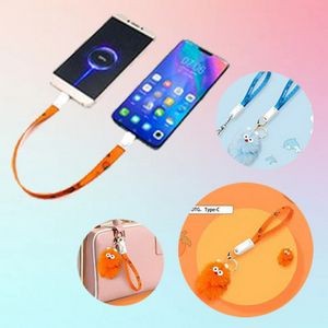 3-In-1 Fast Charging Data Cable Multi Function Lanyard Keychain