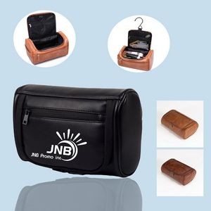 Large Capacity Faux Leather Toiletry Pouch