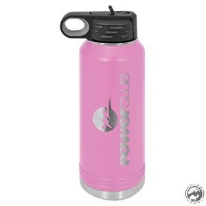Powder Coated Travel Water Bottle Includes Straw