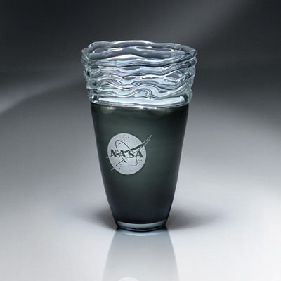 Distinctive Glass-Glazed Vase (Includes Silver Color-Fill)