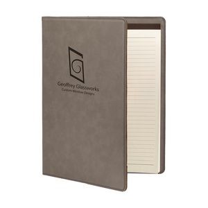 Leatherette Portfolio with Notepad (sml) - Grey