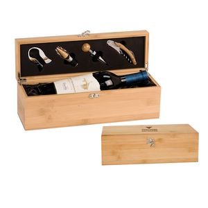 Bamboo Wine Presentation Box w/Tools