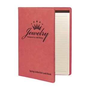 Leatherette Portfolio with Notepad (sml) - Pink