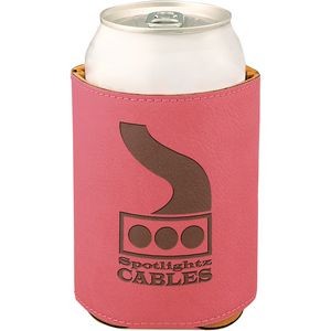 Leatherette Beverage Holder - Pink