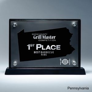 Frosted Lucite PA State Cutout on Risers Award