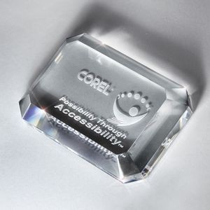 Optic Crystal Rectangular Paperweight