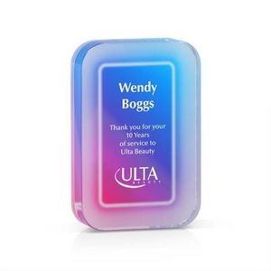 Rounded Acrylic Highlighter Award, Small, Purple-Blue Gradient