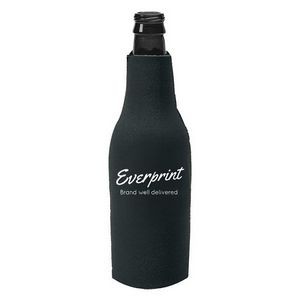 Zippered bottle foam beverage insulator.