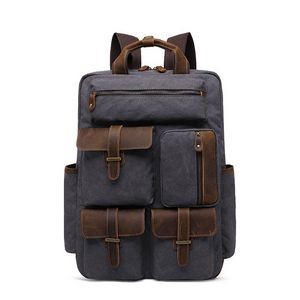Vintage canvas Leather Backpack