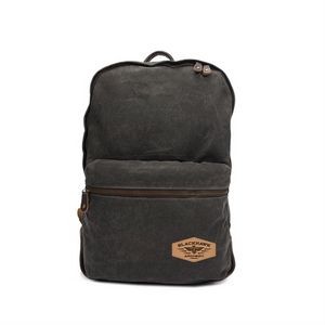 Zippered Pocket Leather Backpack
