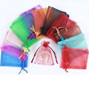 Jewelry Pouches with Drawstring String Organza Bags