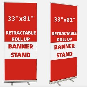 33" x 81" Premium Retractable Roll Up Banner