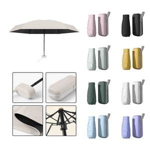 6 Bone Mini Folding Capsule Umbrella