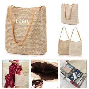 Straw Woven Beach Bag Large Capacity Shoulder Bag