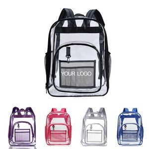 Clear Backpack With Small Mesh Pouch